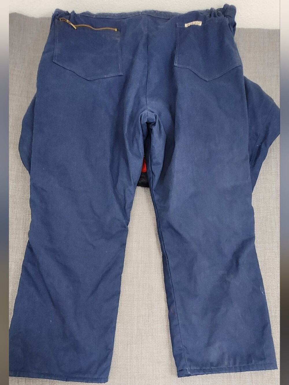 Vintage Walls Blue Blizard Pruf Made In USA Zip Up Bib/ Insulated Suit. XL REG. - Picture 14 of 14